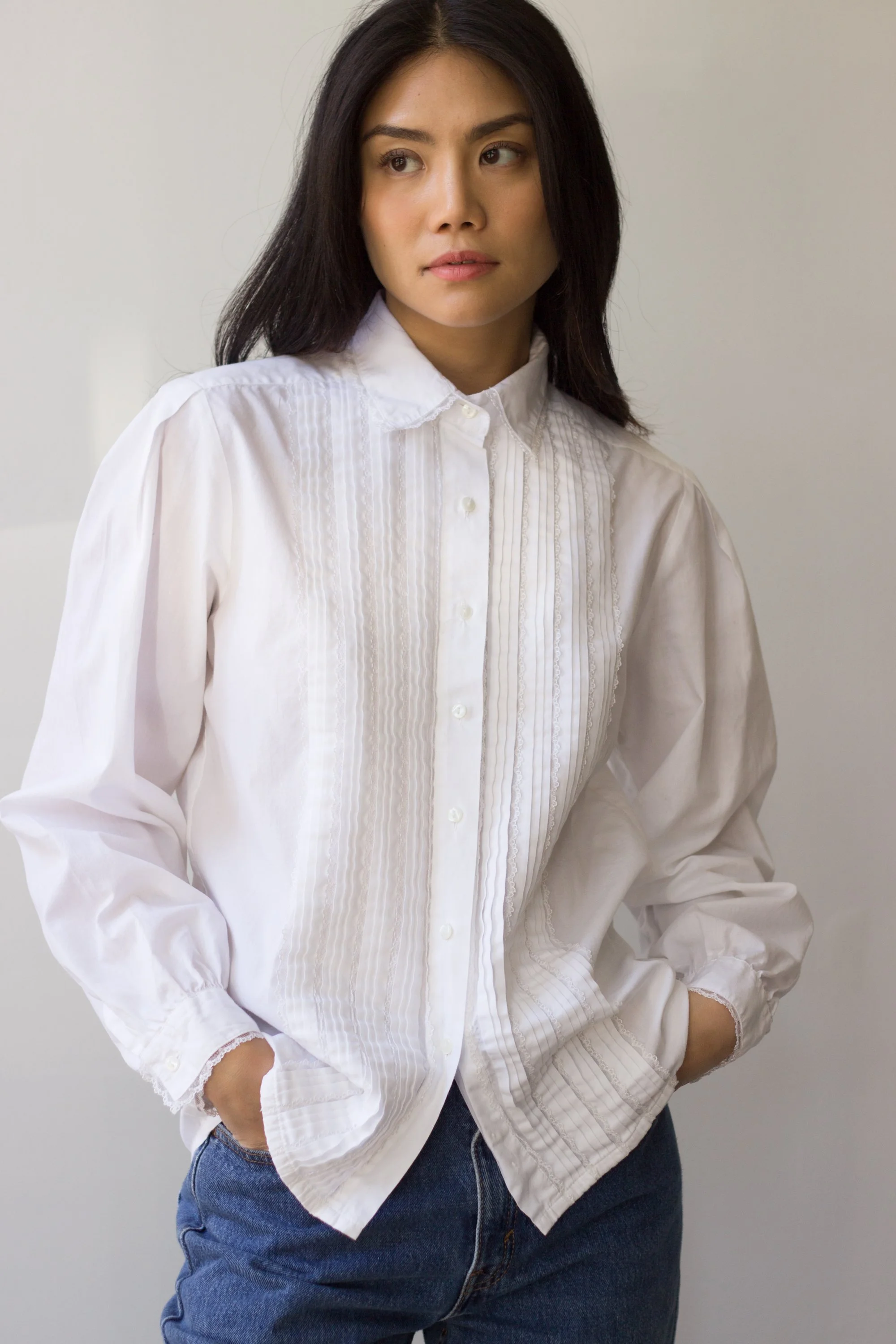 1980s tuxedo shop shirt